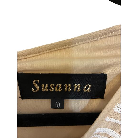 Susanna 3949 Pearl Adorned Church Dress Wedding Bride Glam Event 10 Occasion - Picture 2 of 6